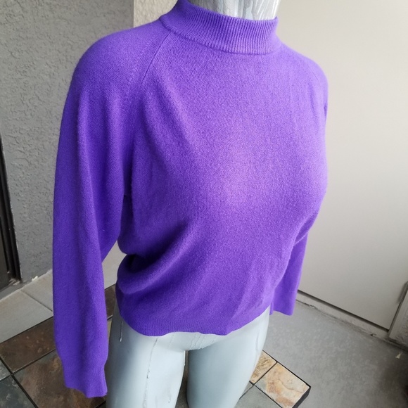 Purple Sweater Long Sleeve Knit Mini 